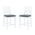 thumbnail image 1 of Linon Flynn White Counter Stool Uph Seat, 1 of 18