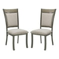 thumbnail image 1 of Linon Franklin Metal Upholstered Set of Two Dining Side Chairs in Pewter, 1 of 16