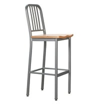 Linon Frazier Metal Barstool Silver Set Of 2