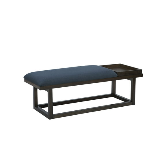 Linon Georgia Bench With Tray Brown Navy