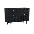 thumbnail image 1 of Linon Ginzel Mid-Century Modern 6-Drawer Dresser, Black, 1 of 14