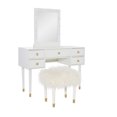 thumbnail image 1 of Linon Ginzel Vanity Set with Stool, White/White, 1 of 19