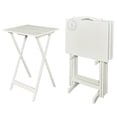 thumbnail image 1 of Linon Girard Folding Tray Table Set, 26.38" Tall, White Finish, 1 of 17