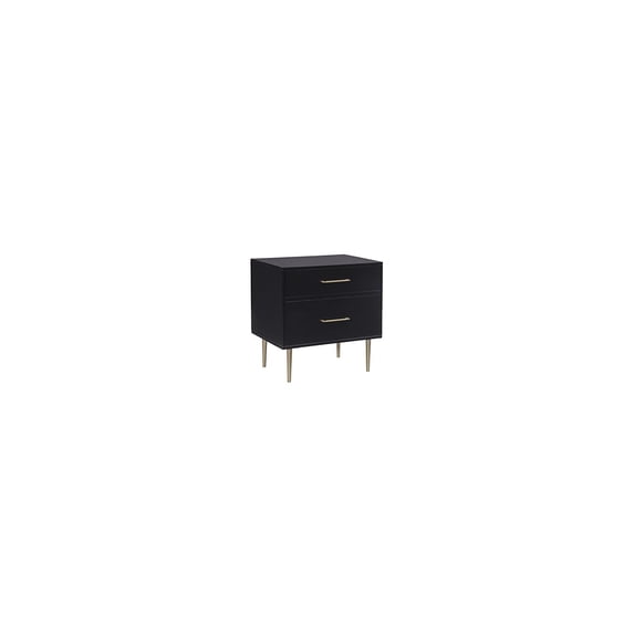 Linon Gloria Two Drawer Night Stand Black