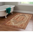 thumbnail image 1 of Contemporary Home Living 3' x 5' Geometric Tribal Medallion Area Throw Rug - Cream and Brown, 1 of 8