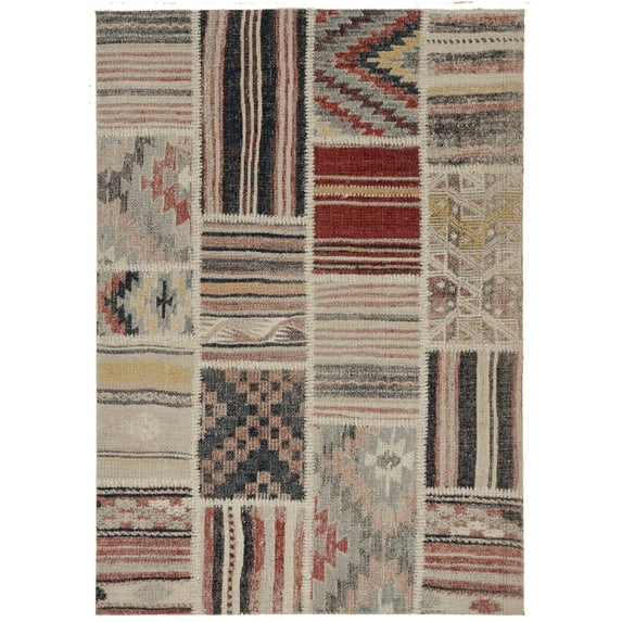 Linon Great Zero Giles Machine Made Polyester 5'x7'6" Rug in Ivory