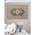 thumbnail image 1 of Contemporary Home Living 2' x 3' Geometric Diamond Rectangular Area Throw Rug - Cream and Blue, 1 of 8