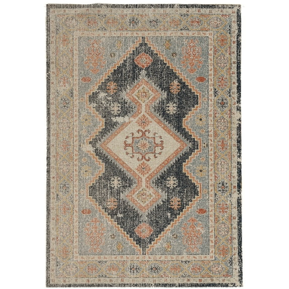 Linon Great Zero Harlon Machine Made Polyester 8'x10' Rug in Ivory