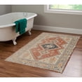 thumbnail image 1 of Contemporary Home Living 3' x 5' Geometric Diamond Area Throw Rug - Cream and Brown, 1 of 7