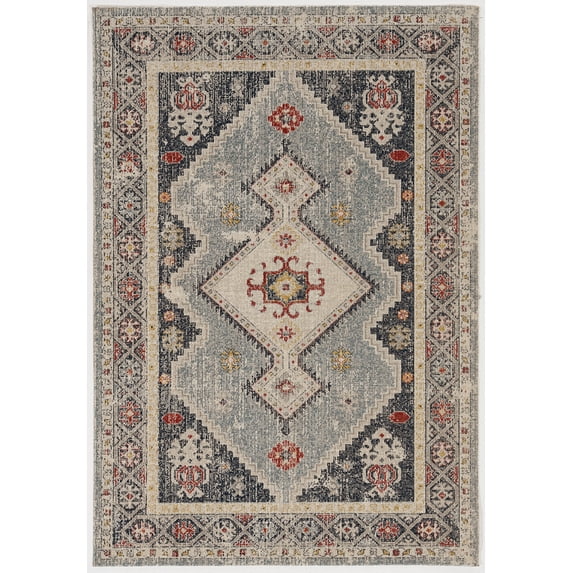 Linon Great Zero Marle Machine Made Polyester 5'x7'6" Rug in Ivory