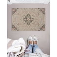 thumbnail image 1 of Contemporary Home Living 2' x 3' Medallion Rectangular Area Throw Rug - Cream and Navy Blue, 1 of 7