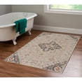 thumbnail image 1 of Contemporary Home Living 3' x 5' Geometric Medallion Area Throw Rug - Cream and Navy Blue, 1 of 7