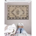 thumbnail image 1 of Contemporary Home Living 2' x 3' Medallion Flower Border Area Throw Rug - Cream and Navy Blue, 1 of 7