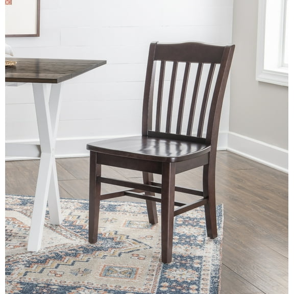 Linon Halsey Dining Chairs, Set of 2, Brown Finish