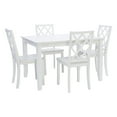 thumbnail image 1 of Linon Delia 5 Piece Wood Dining Set Lightly Burnished Edges in Antique White, 1 of 10