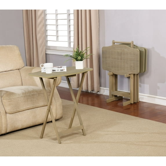 Linon Hannah Snack Tray Table Set, Multiple Colors