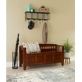 thumbnail image 1 of Linon Haskell Storage Bench, Walnut, 1 of 16