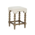 thumbnail image 1 of Linon Healey 24" Square Backless Counter Stool, Brown/Beige, 1 of 8