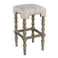 thumbnail image 1 of Linon Healey 30" Square Backless Bar Stool, Brown/Beige, 1 of 9