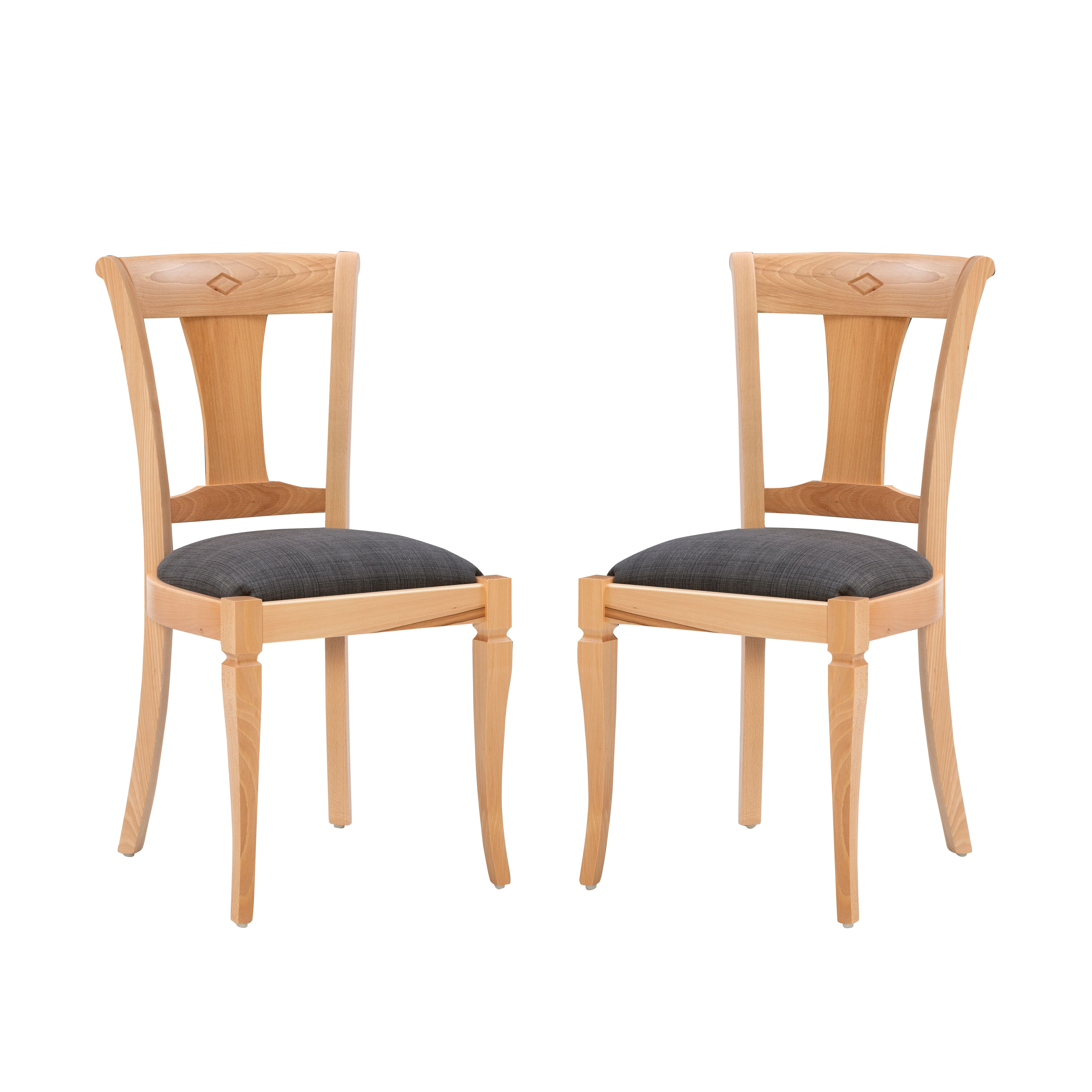 Linon Heaton Dining Side Chair, Set of 2, Natural