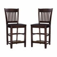 thumbnail image 1 of Linon Herbert 24 in. Slat Back Counter Stool - Slate - Set of 2, 1 of 10