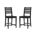 thumbnail image 1 of Linon Holdrege 22" High Back Counter Stools, Set of 2, Black, 1 of 12