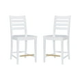 thumbnail image 1 of Linon Holdrege 22" High Back Counter Stools, Set of 2, White, 1 of 16