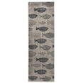 thumbnail image 1 of Linon Home Décor Allegra Bouey Area Rug or Runner Collection, Gray and Blue, 2'6" x 8', 1 of 6