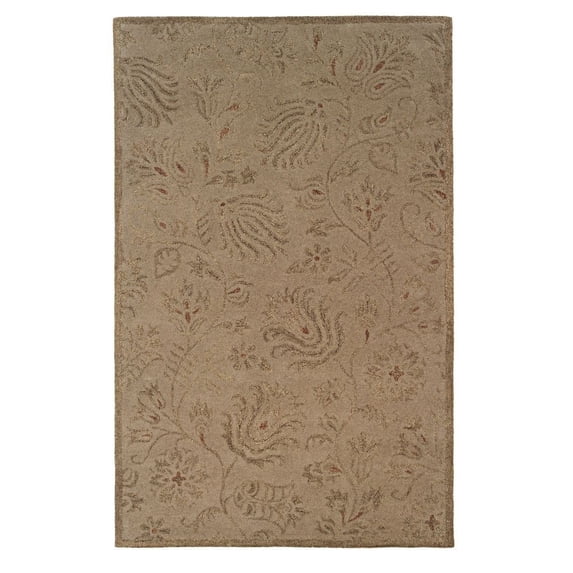 Linon Home Décor Ashton Area Rug Collection, Gold and Olive, 1.83 x 2.83'