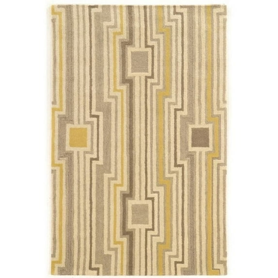 Linon Home Décor Aspire Area Rug Collection, Gray and Yellow, 8' x 11'