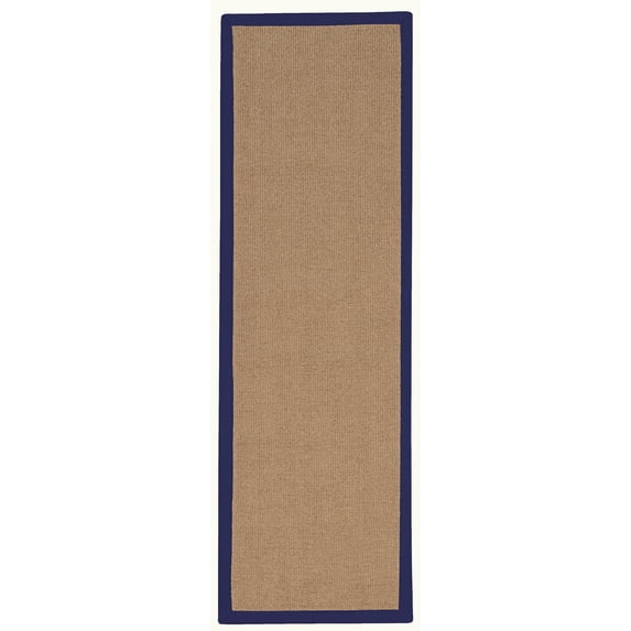 Linon Home Décor Athena Area Rug or Runner Collection, Cork and Blue, 2.5' x 12'