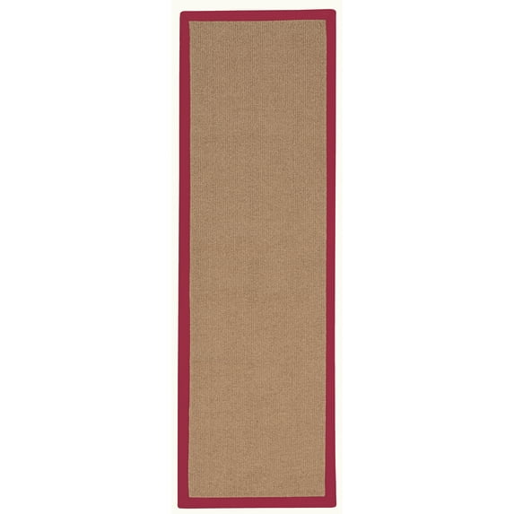 Linon Home Décor Athena Area Rug or Runner Collection, Cork and Red, 8.75' x 12'