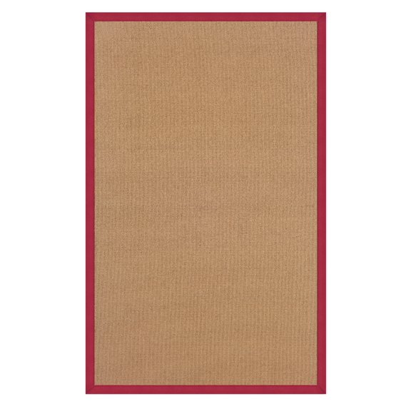 Linon Home Décor Athena Area Rug or Runner Collection, Cork and Red, 8' x 11'