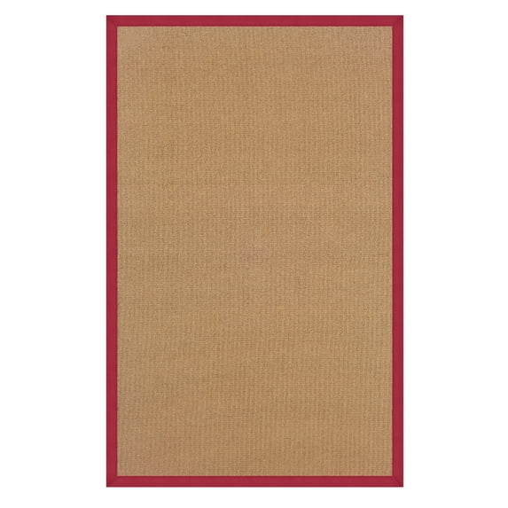 Linon Home Décor Athena Area Rug or Runner Collection, Cork and Red, 8' x 11'