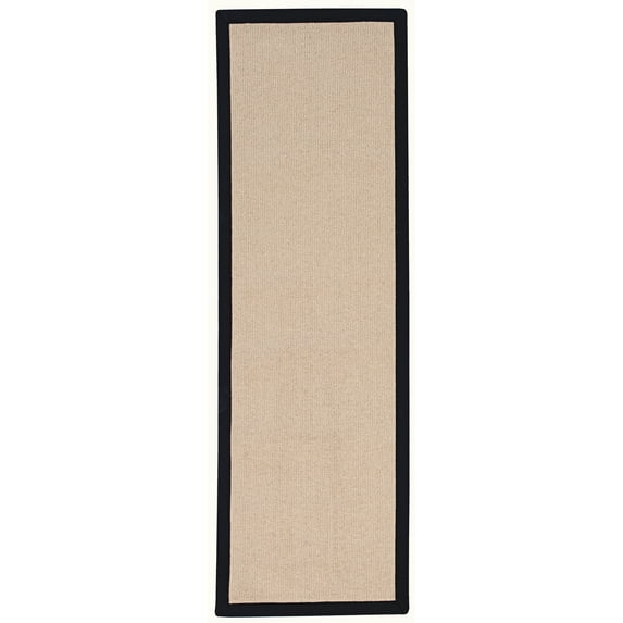 Linon Home Décor Athena Natural and Black 2.6' x 12' Runner