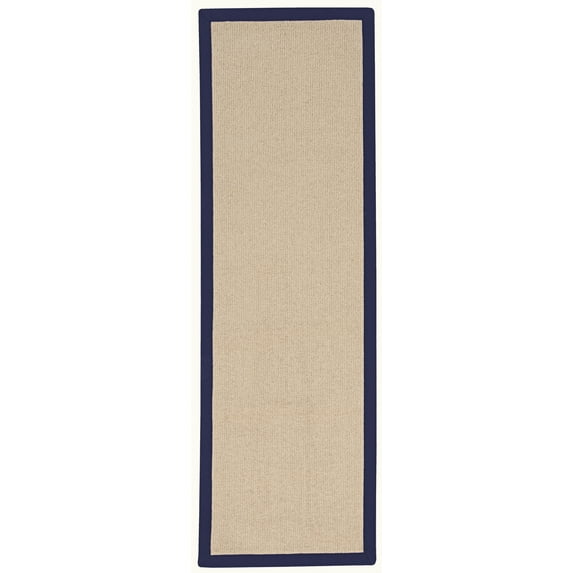 Linon Athena Natural & Blue 2.6x8 Area Rug