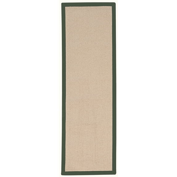 Linon Home Décor Athena 2.6' x 8' Natural and Green Runner