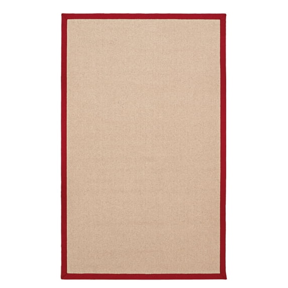 Linon Athena Natural & Red 8x11 Area Rug
