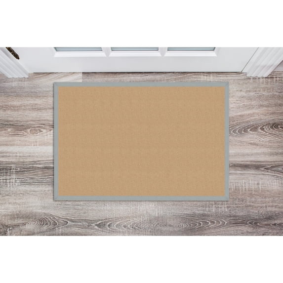 Linon Athena Sisal and Ice Blue 1.10x2.10 Area Rug