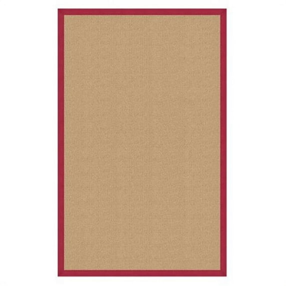 Linon Athena Sisal and Red 9.10' x 13' Area Rug