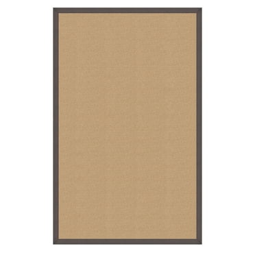 Linon Home Décor Athena Area Rug or Runner Collection, Sisal and Slate, 5' x 8'