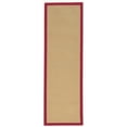 thumbnail image 1 of Linon Home Décor Athena Sisal and Red, 2.6' x 8', 1 of 5