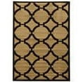 thumbnail image 1 of Linon Home Décor Elegance Area Rug Collection, Beige and Chocolate, 8' x 10', 1 of 4