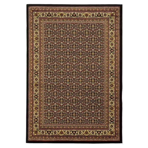 Linon Home Décor Elegance Area Rug Collection, Black and Cream, 8' x 10'