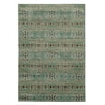 thumbnail image 1 of Linon Home Décor Elegance Area Rug Collection, Turquoise and Brown, 5' x 7'3", 1 of 3