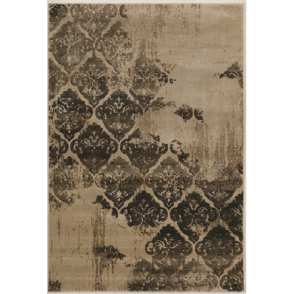 Linon Home Décor Jewel Area Rug Collection, Beige and Olive, 2' x 3'