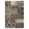 thumbnail image 1 of Linon Home Décor Jewel Area Rug Collection, Black and Black, 5' x 7.6', 1 of 5