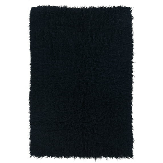 Linon Home Décor New Flokati Area Rug Collection, Black, 10 x 16