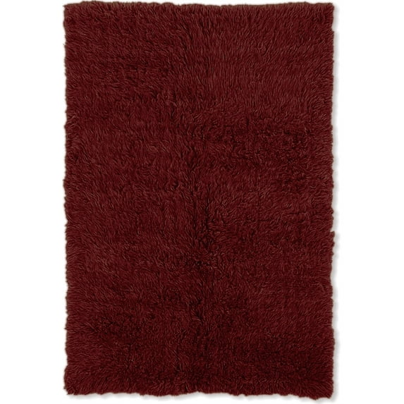 Linon Home Décor New Flokati Area Rug Collection, Burgundy, 2.33 x 8.5