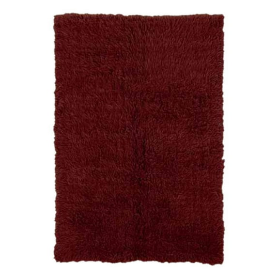 Linon Home Décor New Flokati Area Rug Collection, Burgundy, 5 x 8